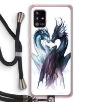 Yin Yang Dragons: Samsung Galaxy A51 5G Transparant Hoesje met koord