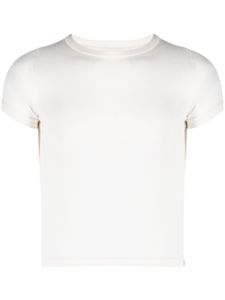 extreme cashmere t-shirt en maille fine nervurée - Blanc