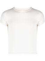 extreme cashmere t-shirt en maille fine nervurée - Blanc