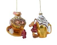 Cup glas l8.2b10.5h11.1 cm a2 kerst - Decoris