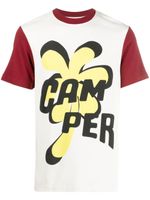 Camper t-shirt colour block à logo imprimé - Blanc