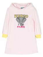 Kenzo Kids robe imprimée à capuche - Rose - thumbnail