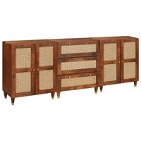 Dressoir Set 3 pcs Bruin 180 x 33 x 75 cm Massief mangohout