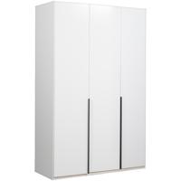 Leen Bakker - Kledingkast Milaan 3-deurs- 208x135x58 Cm - Spaanplaat - Wit