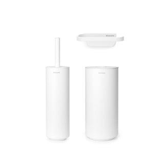 Brabantia mindset toiletaccessoires, set van 3 mineral fresh white