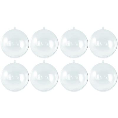 Hobby/diy kerstballen - 40x - transparant - D5 cm - kunststof - knutselen