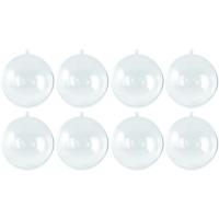 Hobby/diy kerstballen - 40x - transparant - D5 cm - kunststof - knutselen