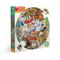 eeBoo Mushrooms and Butterflies Blokpuzzel 500 stuk(s) Kunst - thumbnail