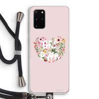 GRL PWR Flower: Samsung Galaxy S20 Plus Transparant Hoesje met koord