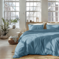 Dekbedovertrek Effen 240x200 Cm Donkerblauw Verkoelend Presence - Dekbed-Discounter.nl