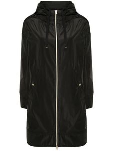 Herno manteau zippé à capuche - Noir