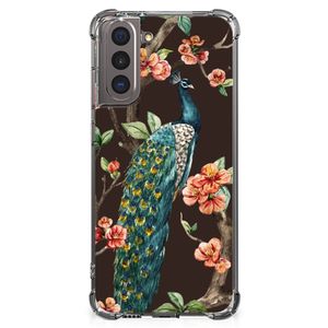 Samsung Galaxy S21 Case Anti-shock Pauw met Bloemen