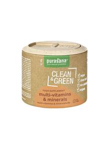 Purasana Clean & green multi vitamins & minerals vegan bio (60 tab)