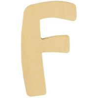 Houten letter F 6 cm   -