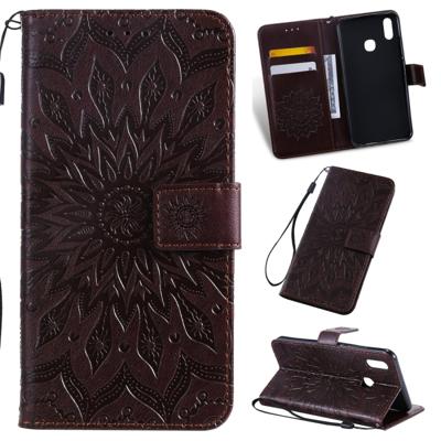 Gedrukt afdrukken zonnebloem patroon horizontale Flip PU lederen draagtas voor vivo Y93/Y91/Y95 met houder & kaartsleuven & portemonnee & Lanyard (br