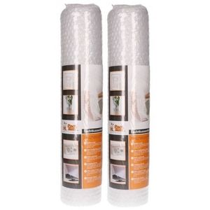 2x Noppenfolie/bubbeltjesfolie op rol 5 m x 50 cm   -