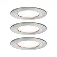 Paulmann Inbouwlamp voor badkamer Set van 3 stuks 19.5 W IJzer (geborsteld)