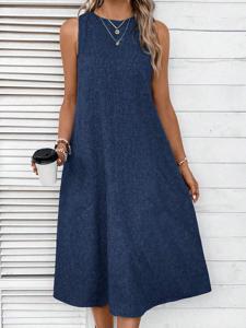 Loose Casual Dress With No