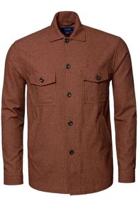 ETON Relaxed Fit Overshirt roest, Effen