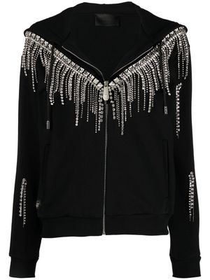 Philipp Plein veste zippée à capuche - Noir