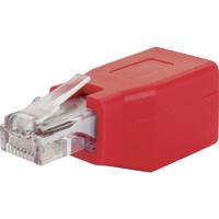 Schwaiger RJ45 Netwerk Adapter CAT 6 [1x RJ45-bus - 1x RJ45-stekker] Rood - thumbnail