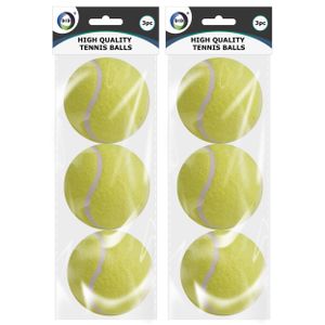 9x stuks speelgoed tennisballen voor honden 6 cm