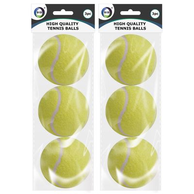 9x stuks speelgoed tennisballen voor honden 6 cm
