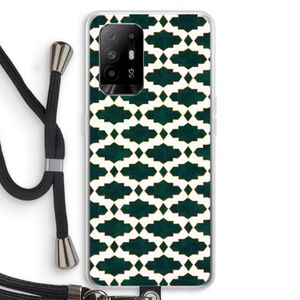 Moroccan tiles: Oppo A95 5G Transparant Hoesje met koord