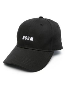 MSGM casquette à logo brodé - Noir