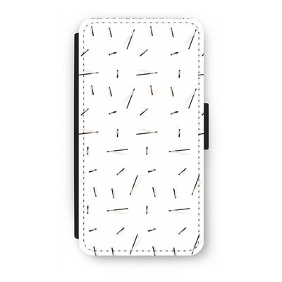 Hipster stripes: iPhone XS Flip Hoesje
