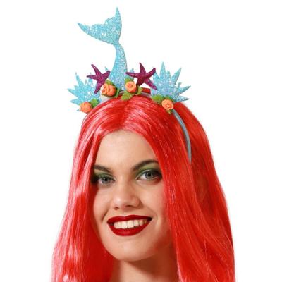 Verkleed haarband/hoofdband met maritieme artikelen - meisjes/dames - zeemeermin - Ariel