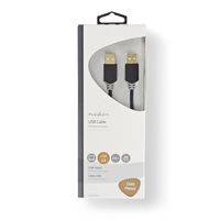 Nedis CCBW60000AT20 USB-kabel 2 m USB 2.0 USB A Antraciet - thumbnail