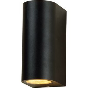 LED Tuinverlichting - Buitenlamp - Prixa Hoptron - Up en Down - GU10 Fitting - Rond - Mat Zwart - Aluminium - Philips - CorePro 840 36D - 4.6W - Natuurlijk Wit 4000K