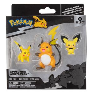 Boti Pokemon Evolution Multipack Speelfiguren Pichu, Pikachu & Raichu