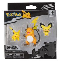 Boti Pokemon Evolution Multipack Speelfiguren Pichu, Pikachu & Raichu
