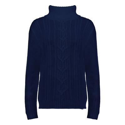 Damestrui turtle neck cable knit navy