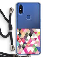 Gekleurde driehoekjes: Xiaomi Mi Mix 3 Transparant Hoesje met koord