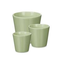 Pottenset Ibergarden Munt Klei Ø 14 cm Ø 22 cm Ø 17 cm 3 Onderdelen