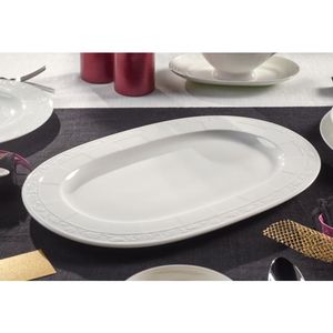 Villeroy & Boch White Pearl Serveerplateau Porselein Wit Ovaal