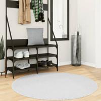VidaXL Vloerkleed oviedo laagpolig ø 120 cm grijs