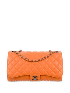 CHANEL Pre-Owned sac porté épaule Classic Flap (2014) - Orange