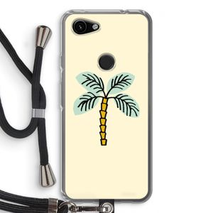 Palmboom: Pixel 3a Transparant Hoesje met koord
