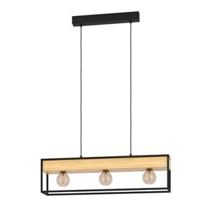 EGLO Libertad 1 Hanglamp - E27 - 76 cm - Zwart|Bruin