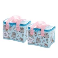 2x Stuks Kleine lunch koeltas Pusheen de kat print 21 x 15 x 15 - 4,4 liter