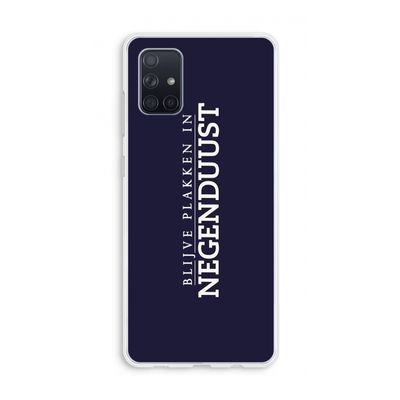 Blijve plakken in Negenduust: Galaxy A71 Transparant Hoesje