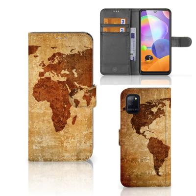 Samsung Galaxy A31 | Flip Cover | Wereldkaart