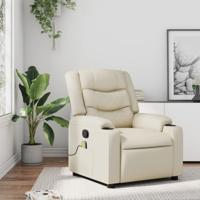 Massagestoel verstelbaar kunstleer crème