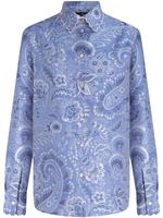ETRO chemise en coton à motif cachemire - Bleu