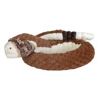 Pluche ratelslang knuffel - 137 cm - bruin - slangen - reptielen - met ratel geluid - knuffeldieren