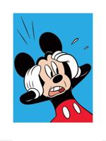 Kunstdruk Mickey Mouse Shocked 60x80cm